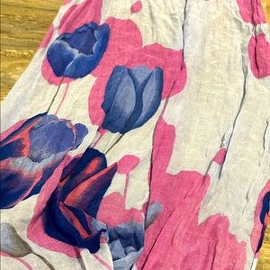 Floral Pink and Blue Scarf from Netherlands tulip fest original like new